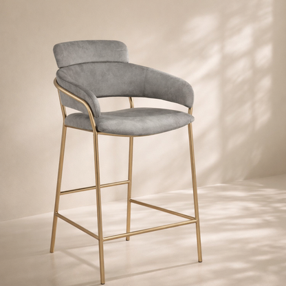 Yara Velvet Counter Stool