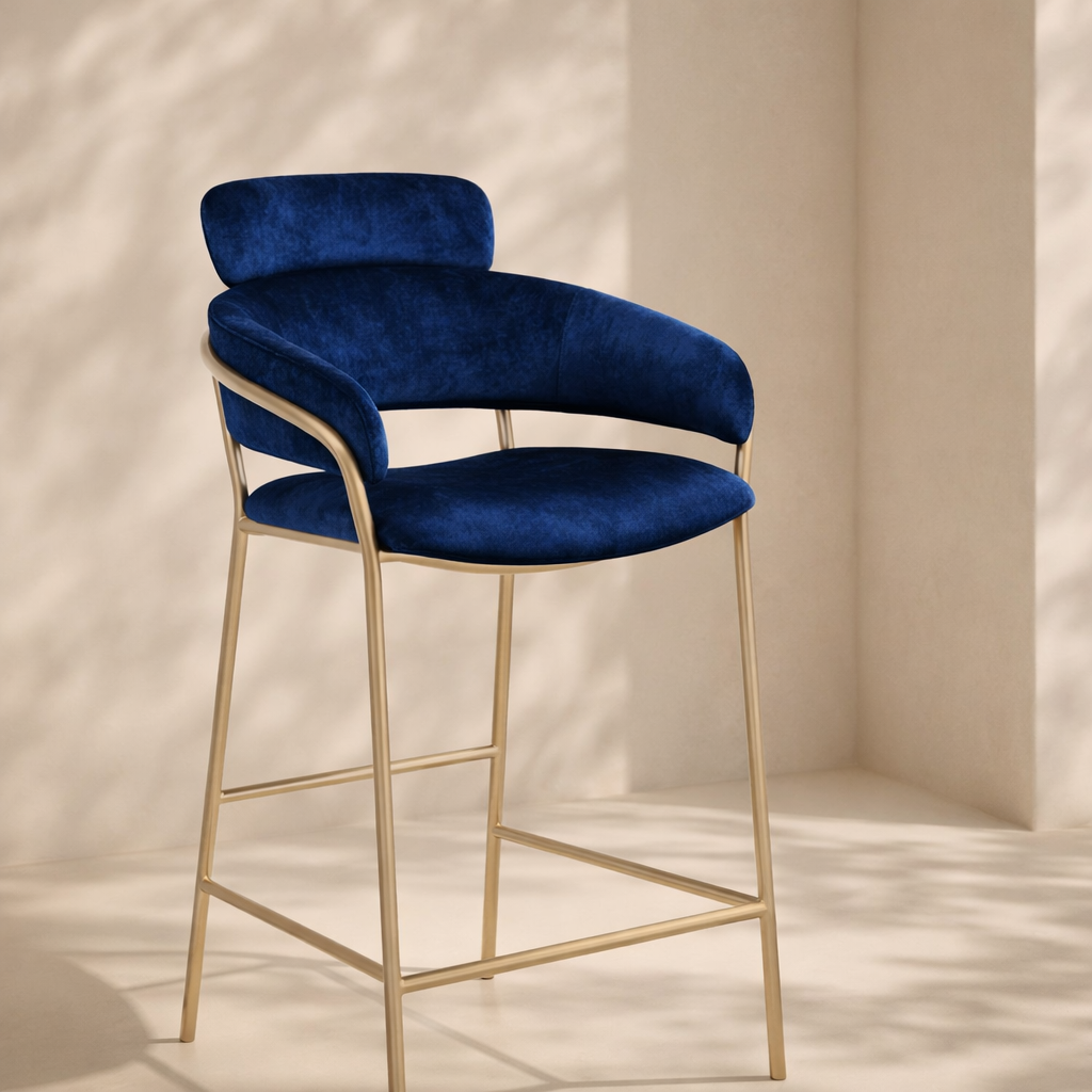 Yara Velvet Counter Stool