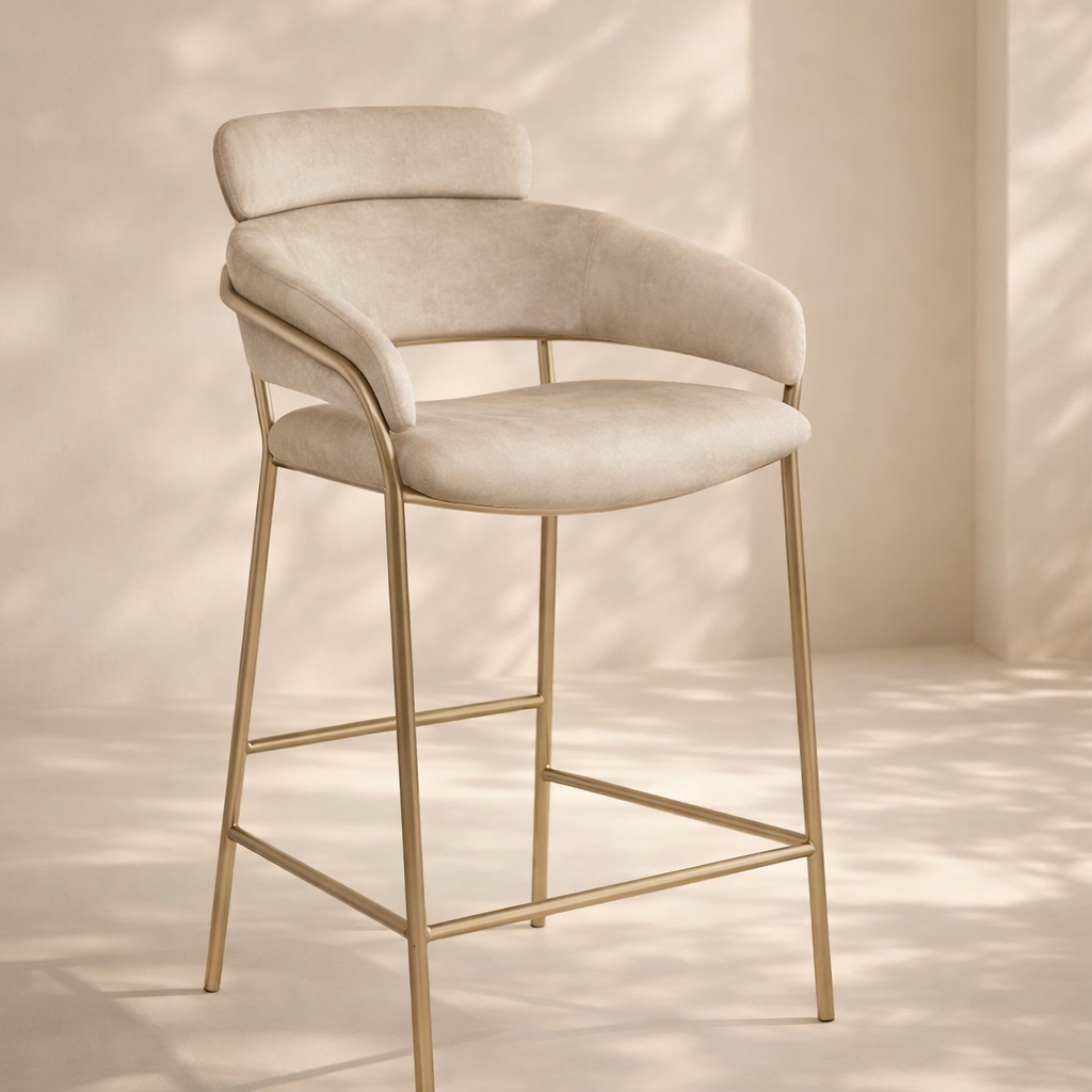 Yara Velvet Counter Stool