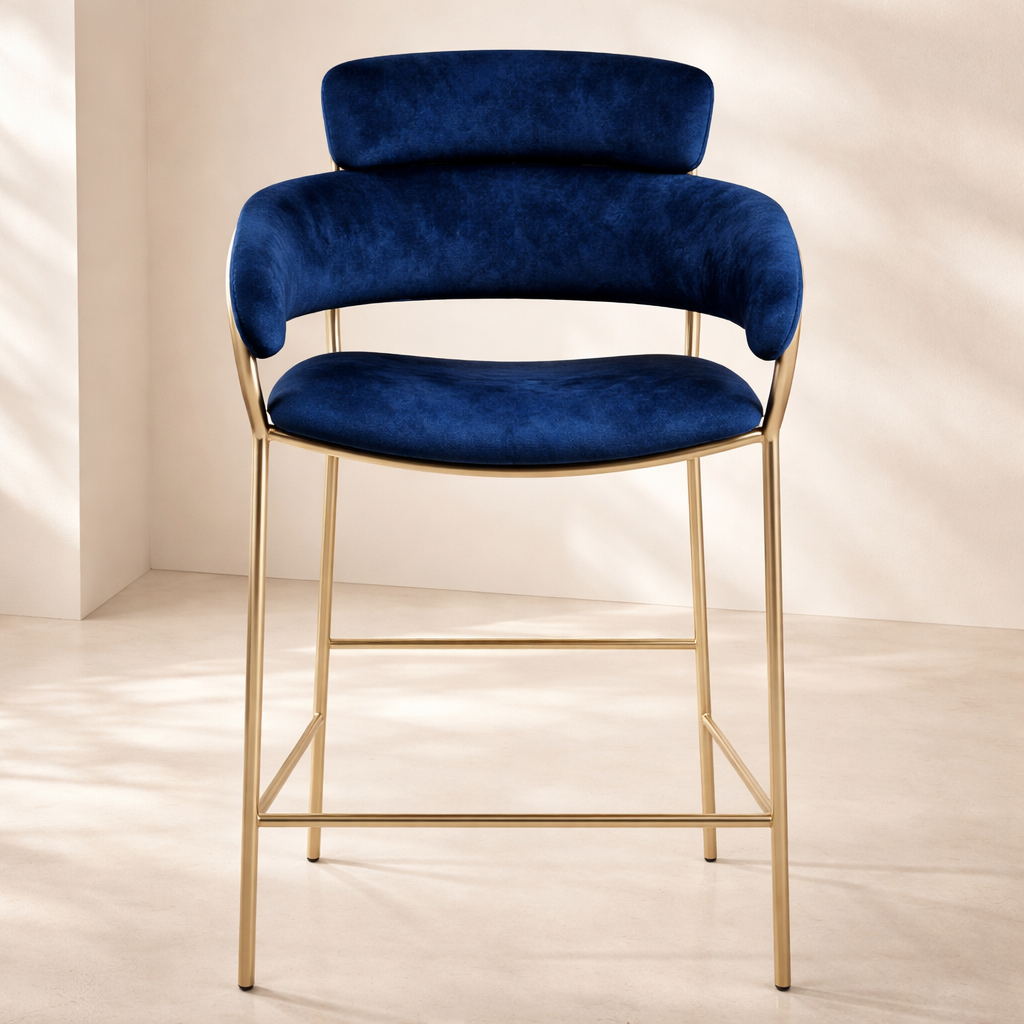 Yara Velvet Counter Stool