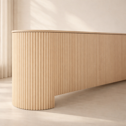 Belinda Beech Wood And Oak Veneer Sideboard | Buffet