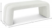 Arc Boucle Fabric Bench