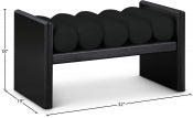 Small Waverly Boucle Fabric Bench