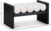 Small Waverly Boucle Fabric Bench
