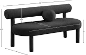 Parlor Boucle Fabric Bench