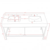 Marmo 60" Bathroom Vanity
