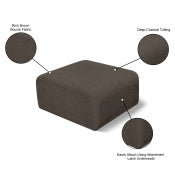 Arc Boucle Fabric Ottoman