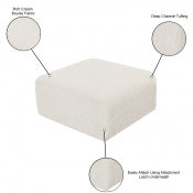 Arc Boucle Fabric Ottoman