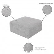 Arc Boucle Fabric Ottoman