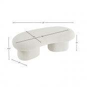 Luka Boucle Fabric Bench