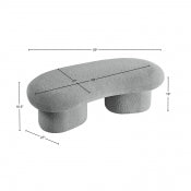 Luka Boucle Fabric Bench