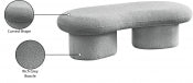 Luka Boucle Fabric Bench
