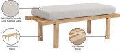 Naya Chenille Fabric Bench