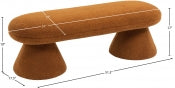 Drum Faux Shearling Bench