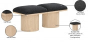 Pavilion Boucle Fabric 2pc. Modular Bench