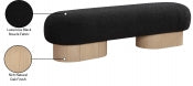 Robertson Boucle Fabric Bench