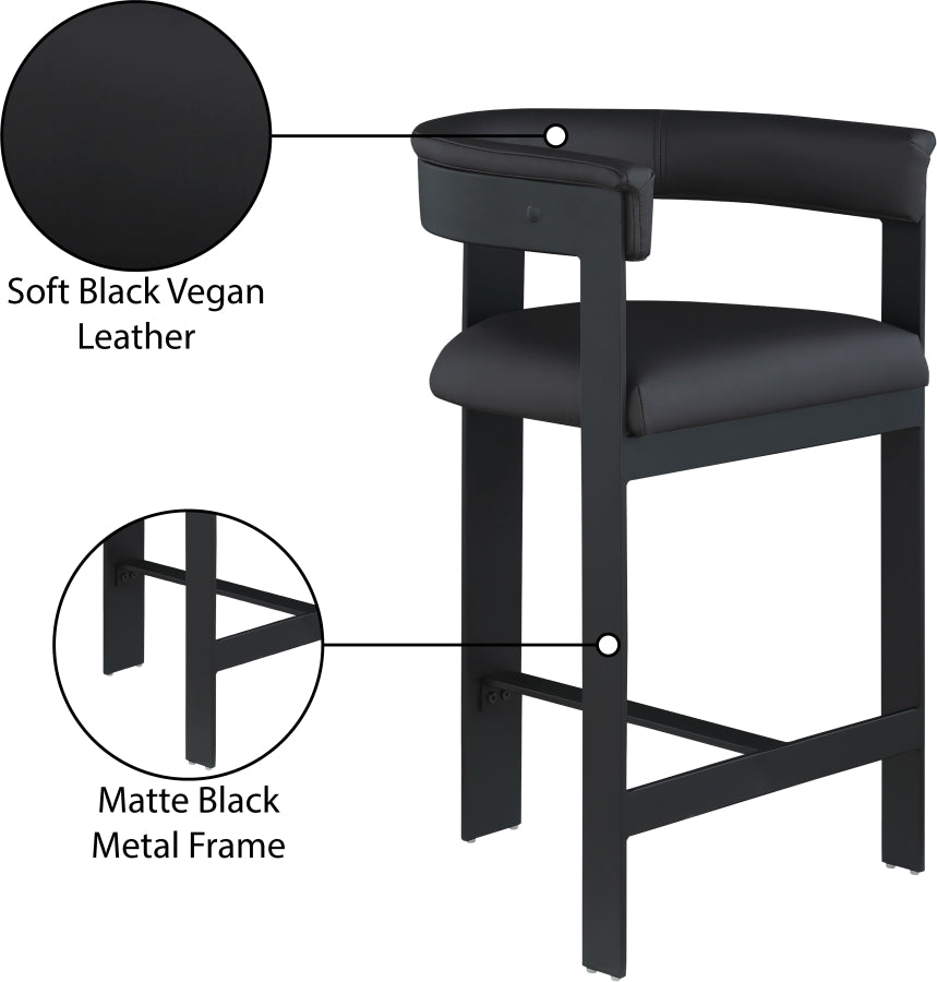 Romeo Vegan Leather Counter Stool (set of 2)