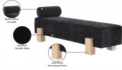 Edison Chenille Fabric Bench