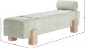Edison Chenille Fabric Bench