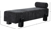 Edison Chenille Fabric Bench