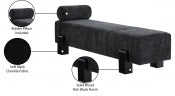 Edison Chenille Fabric Bench
