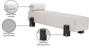 Edison Chenille Fabric Bench