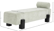 Edison Chenille Fabric Bench