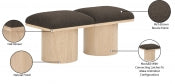 Pavilion Boucle Fabric 2pc. Modular Bench