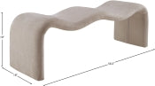 Willow Chenille Fabric Bench