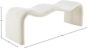 Willow Chenille Fabric Bench