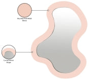 Oblique Iron Frame Mirror