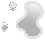 Oblique Iron Frame Mirror