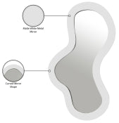 Oblique Iron Frame Mirror