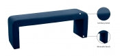 Minimalist Velvet Bench