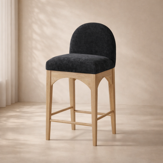 Waldorf 18" Chenille Fabric Counter Chair