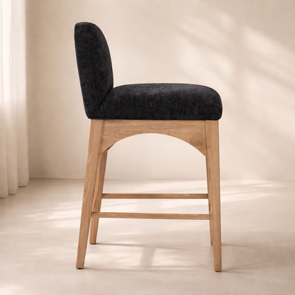 Waldorf 18" Chenille Fabric Counter Chair