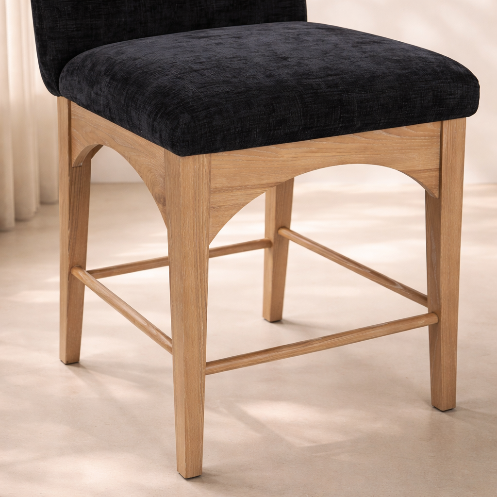 Waldorf 18" Chenille Fabric Counter Chair