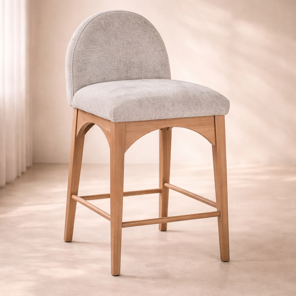 Waldorf 18" Chenille Fabric Counter Chair