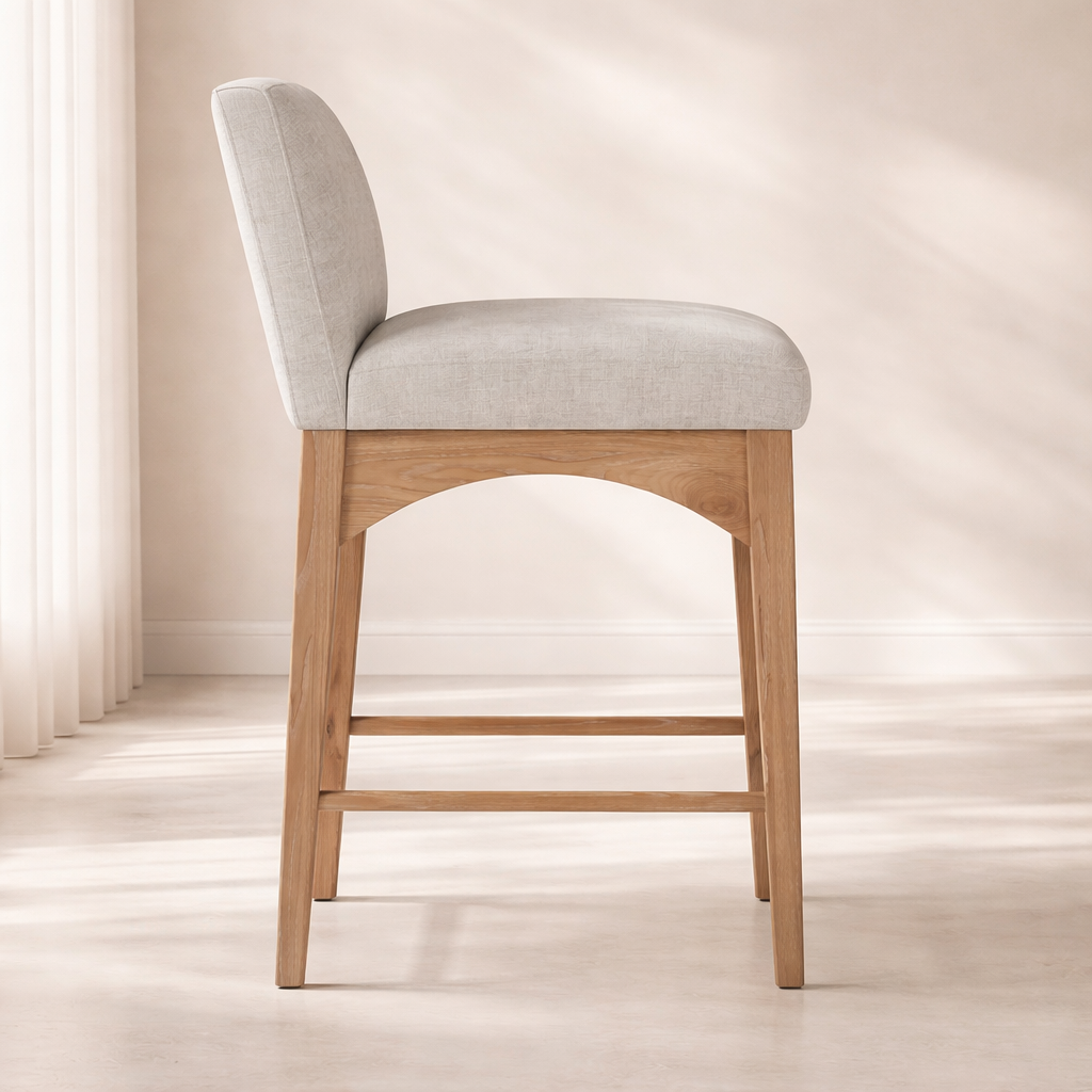 Waldorf 18" Chenille Fabric Counter Chair