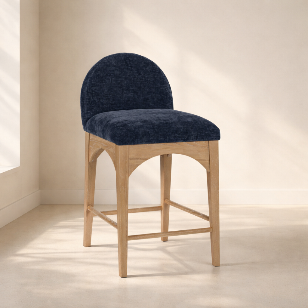 Waldorf 18" Chenille Fabric Counter Chair