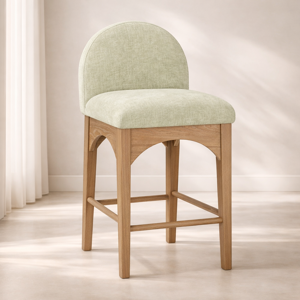 Waldorf 18" Chenille Fabric Counter Chair