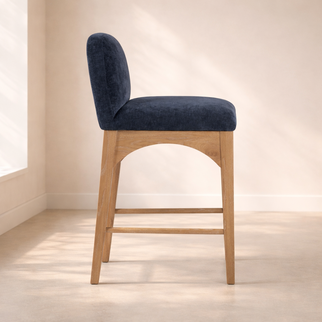 Waldorf 18" Chenille Fabric Counter Chair