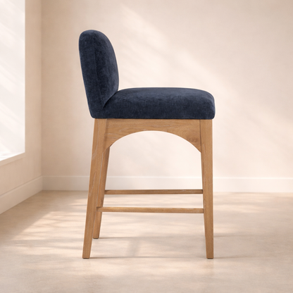 Waldorf 18" Chenille Fabric Counter Chair