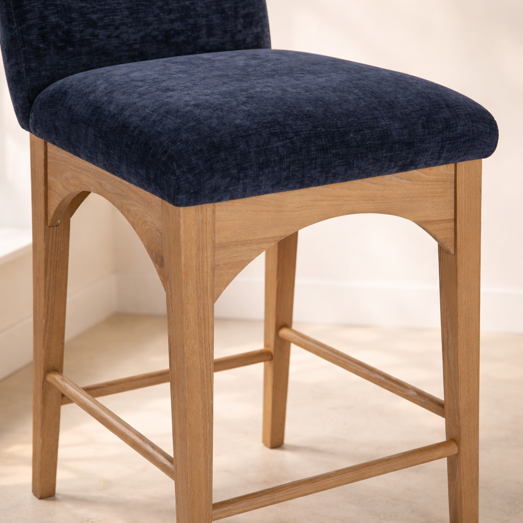 Waldorf 18" Chenille Fabric Counter Chair