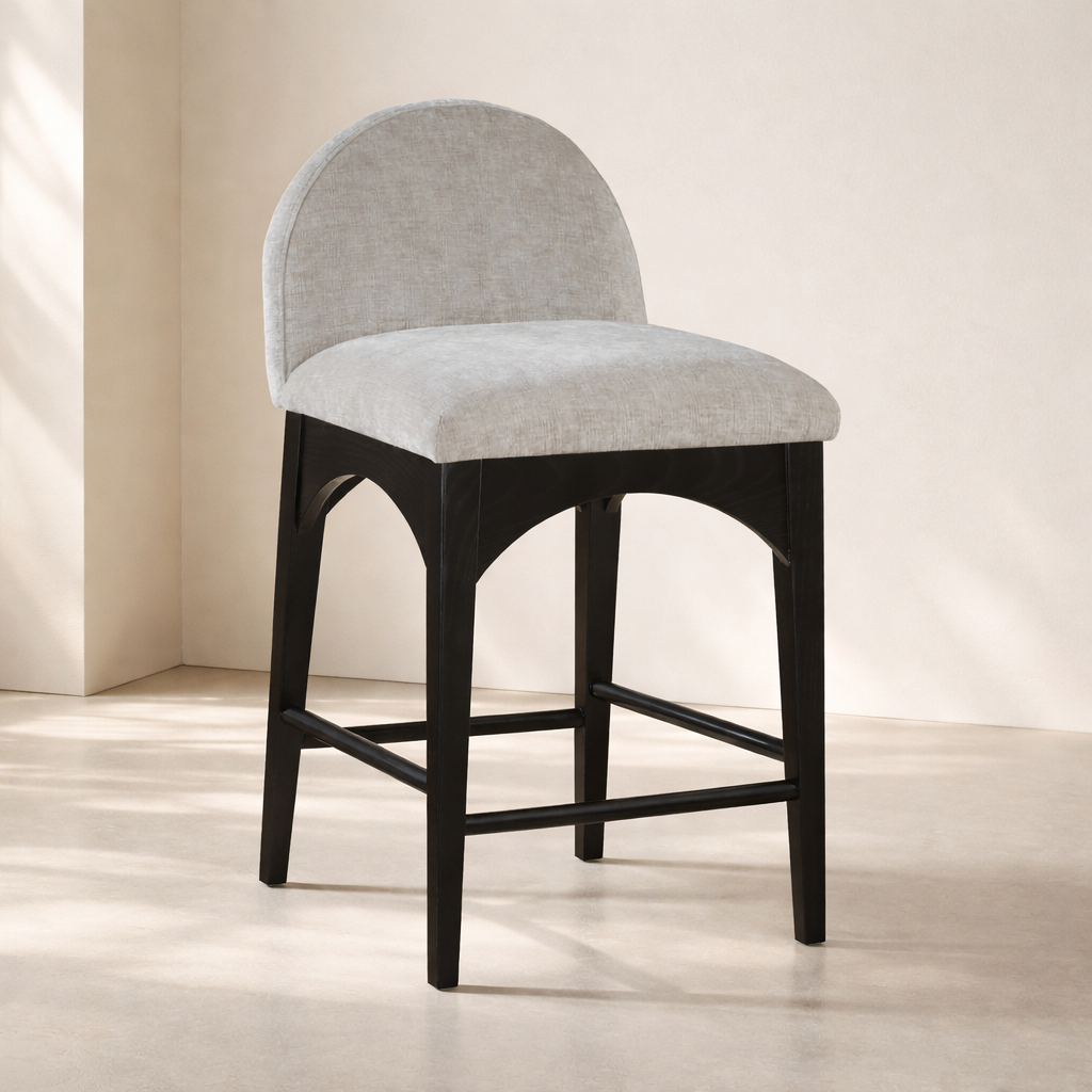 Waldorf 18" Chenille Fabric Counter Chair