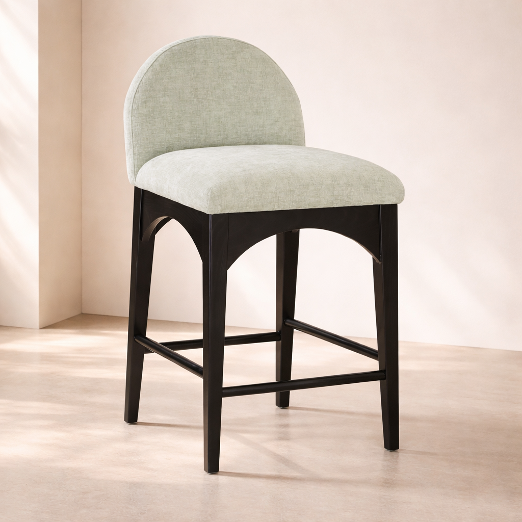 Waldorf 18" Chenille Fabric Counter Chair