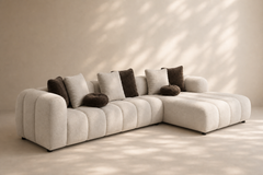 Manilla Sectional Sofa with 8 pillows 